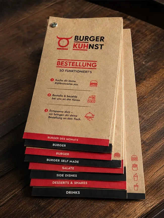 Burger Kuhnst Speisekarte