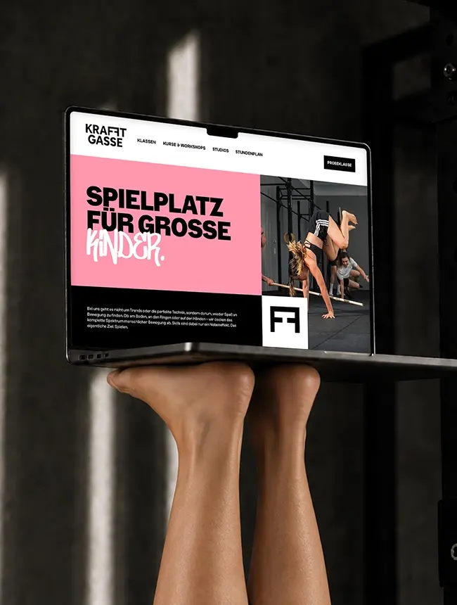 Krafftgasse Webdesign Laptop