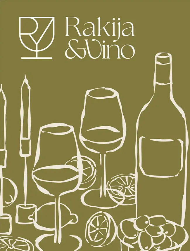 Rakija Vino Illustration