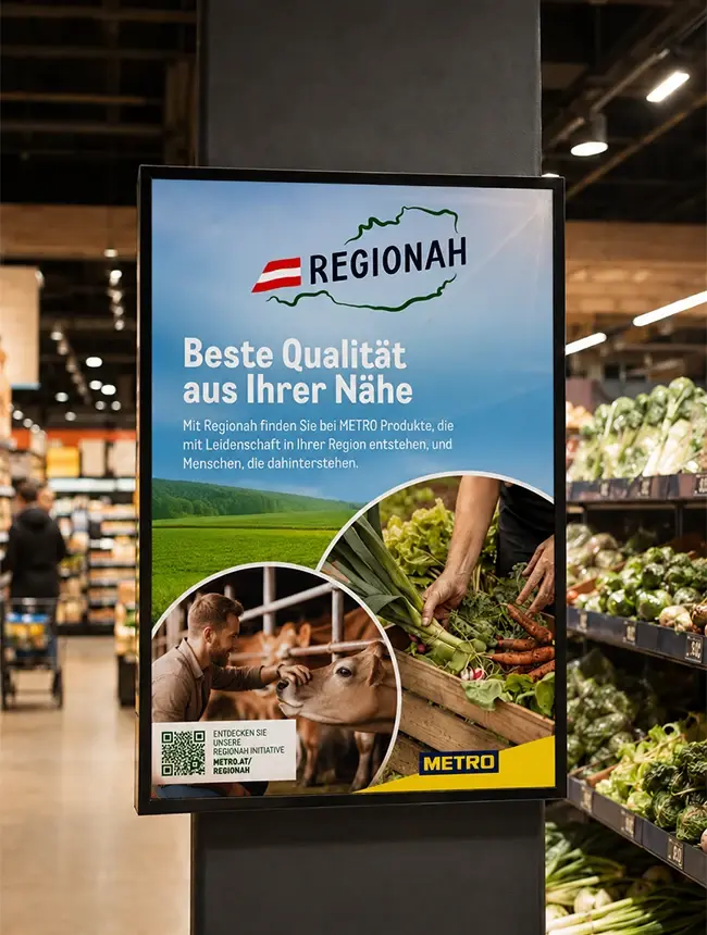 Regionah Plakat Supermarkt
