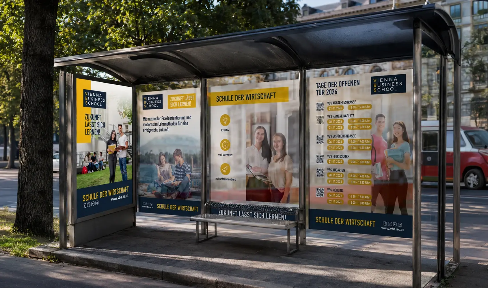 Vienna Business School Fensterbranding