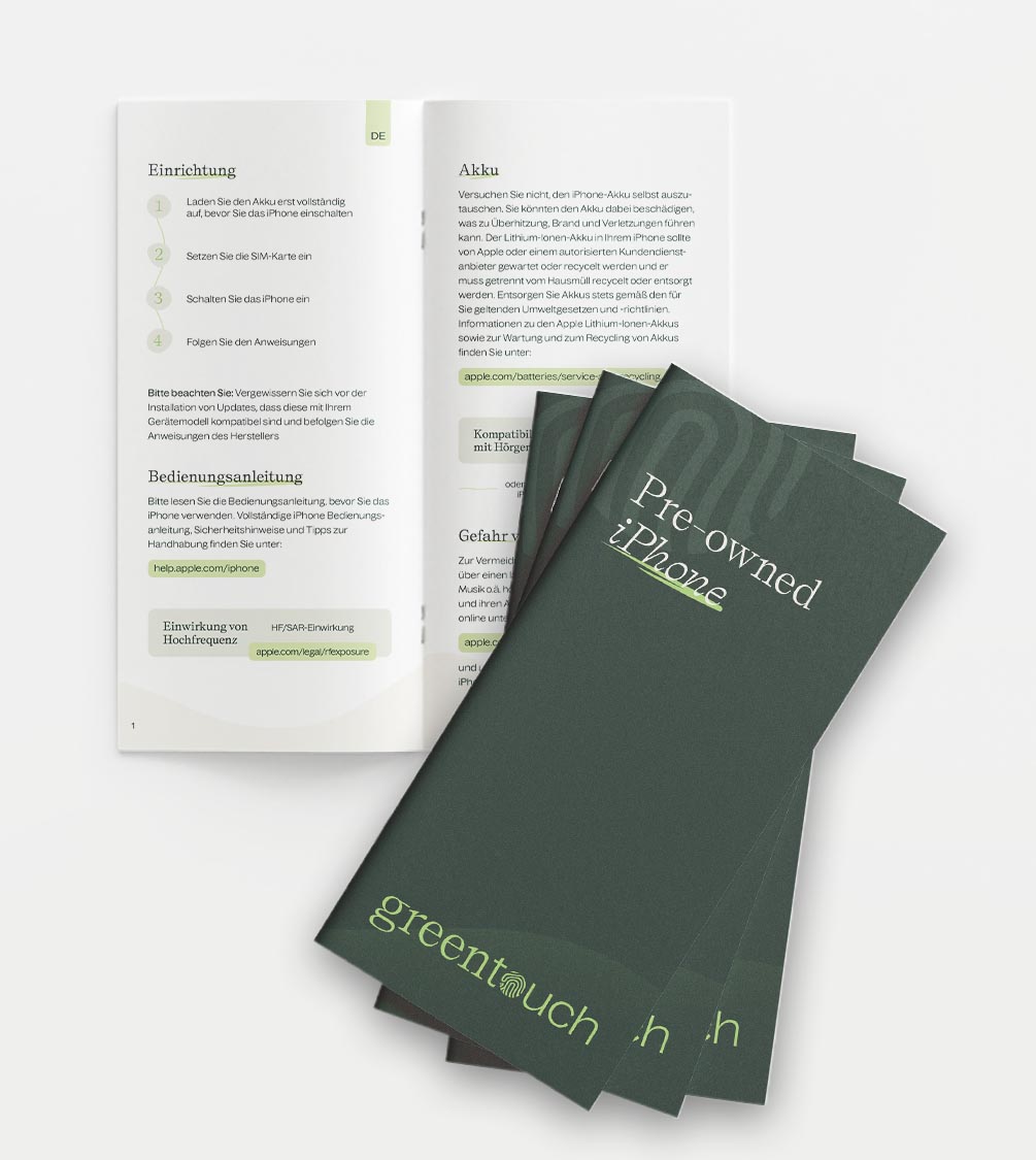 Greentouch Booklet