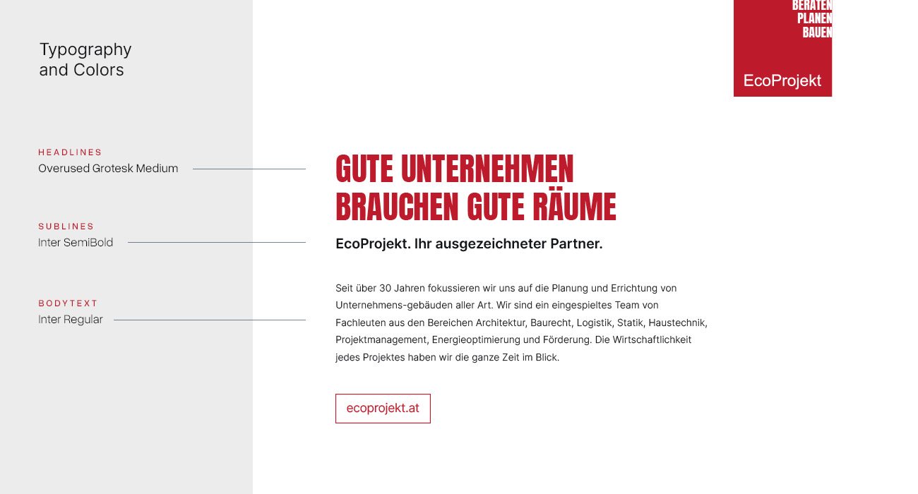EcoProjekt Type and Colors