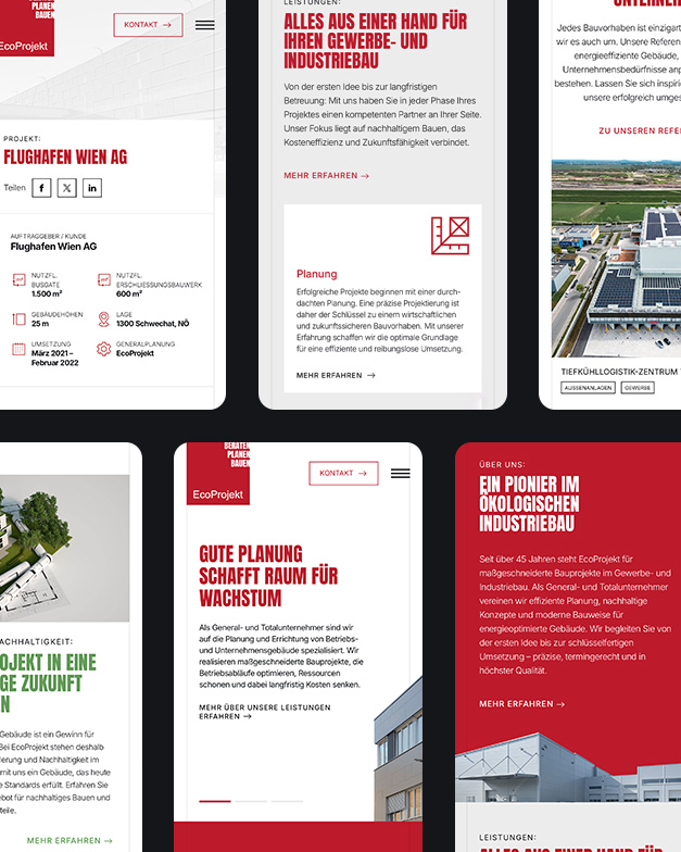 EcoProjekt Webdesign Mobile