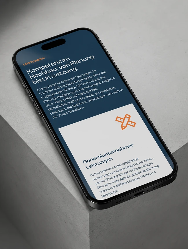 CJ BAU Webdesign Smartphone