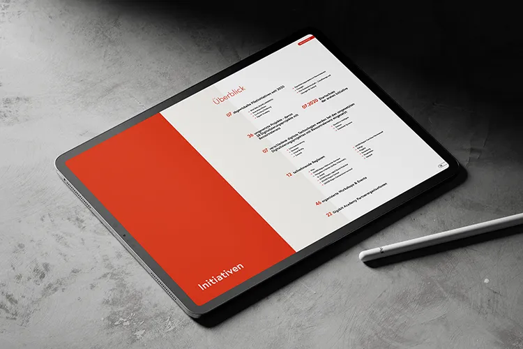 FFG Tablet Screen Übersicht