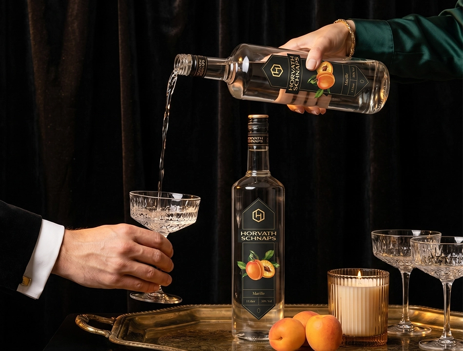 Horvath's Schnaps Flasche Tablett