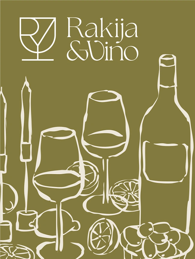 Rakija Vino Illustration