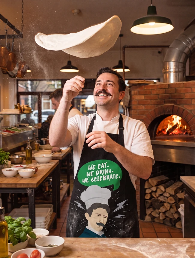Tesla Pizza Schürze