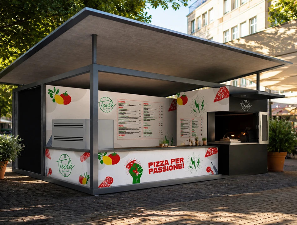 Tesla Pizza Foodstand
