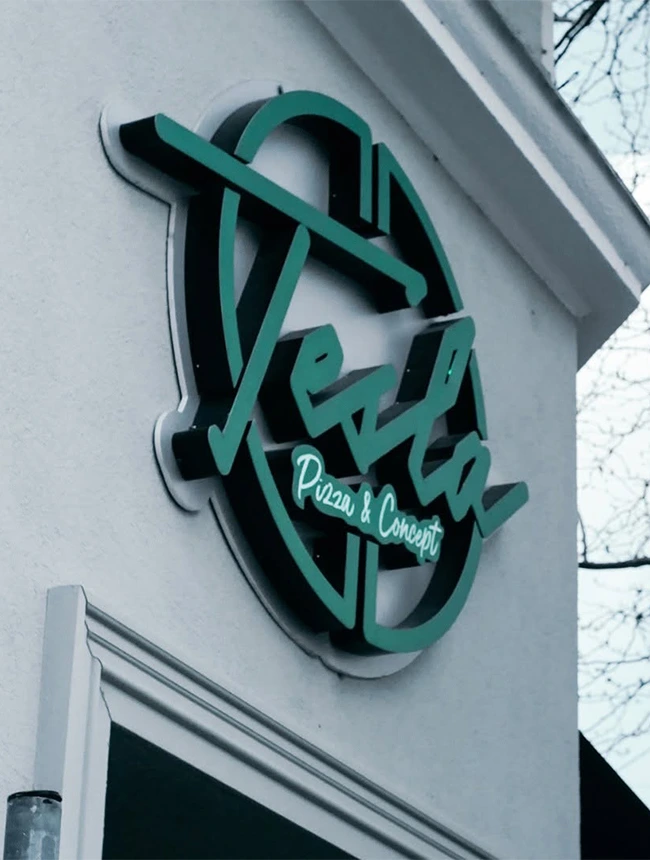 Tesla Pizza Branding