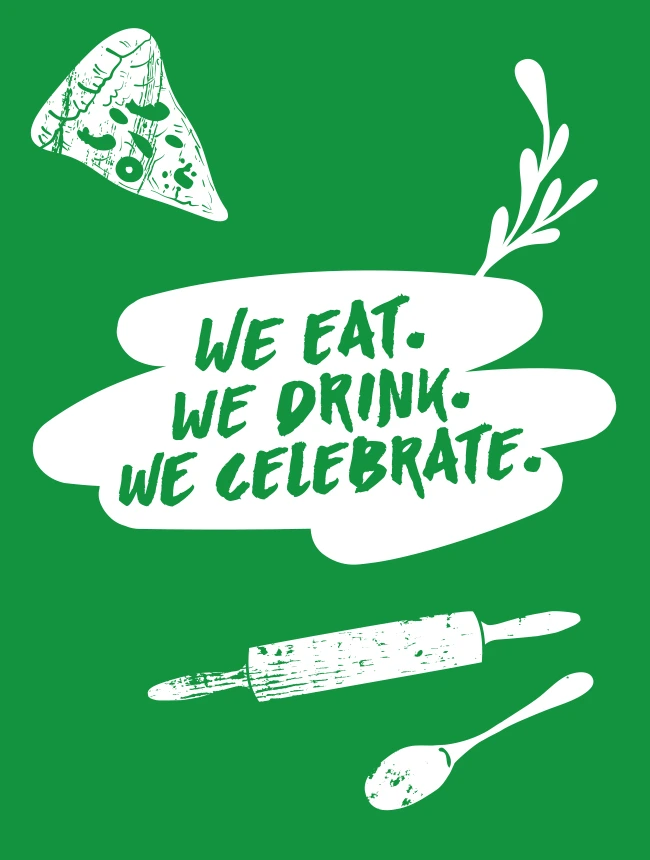 Tesla Pizza Slogan Illustrationen