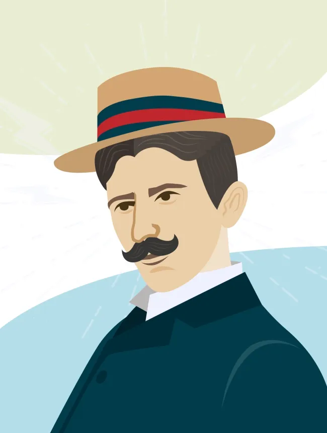 Tesla am See Illustrationen Fallback