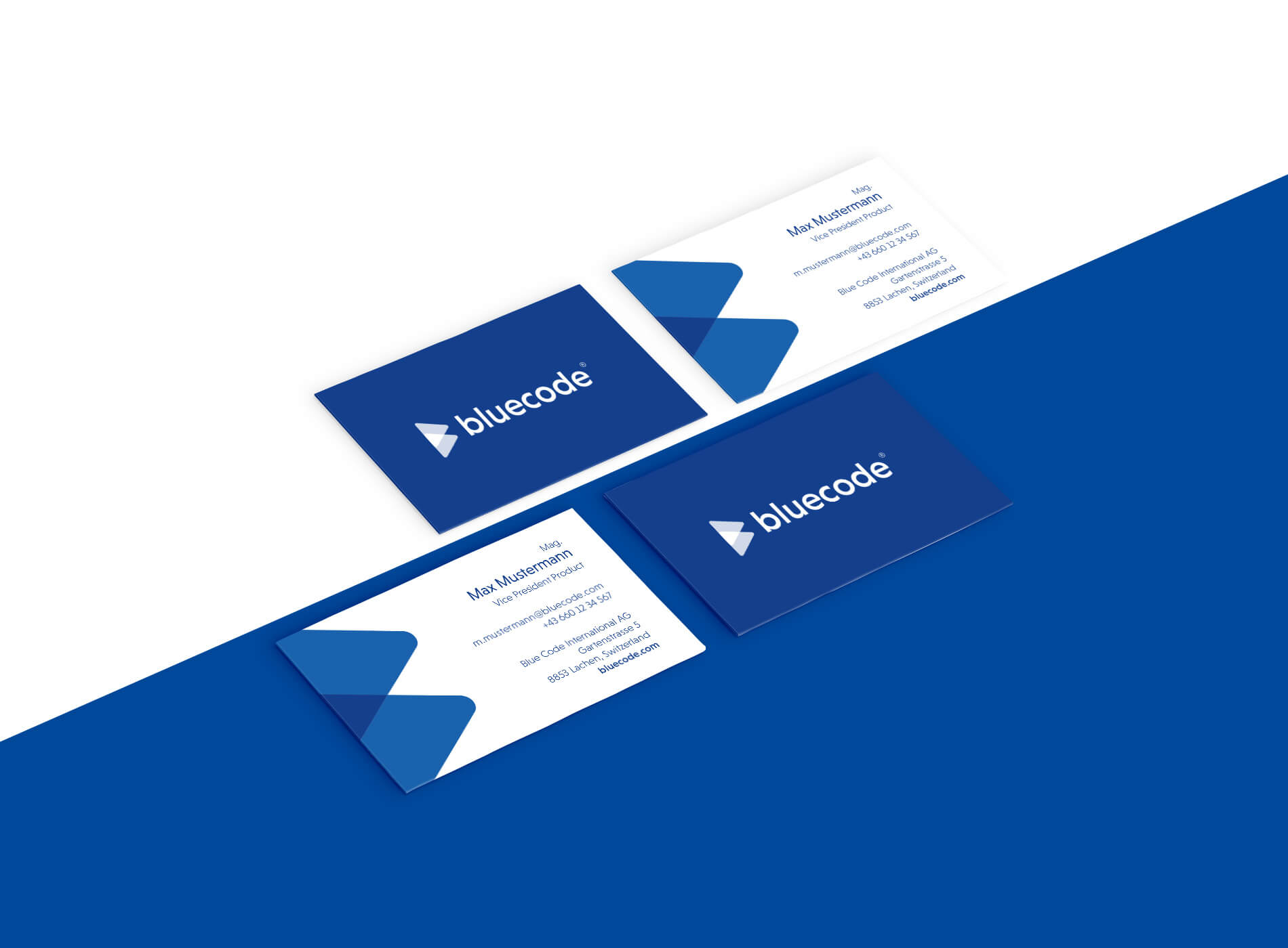 Bluecode Visitenkarte Grafikdesign