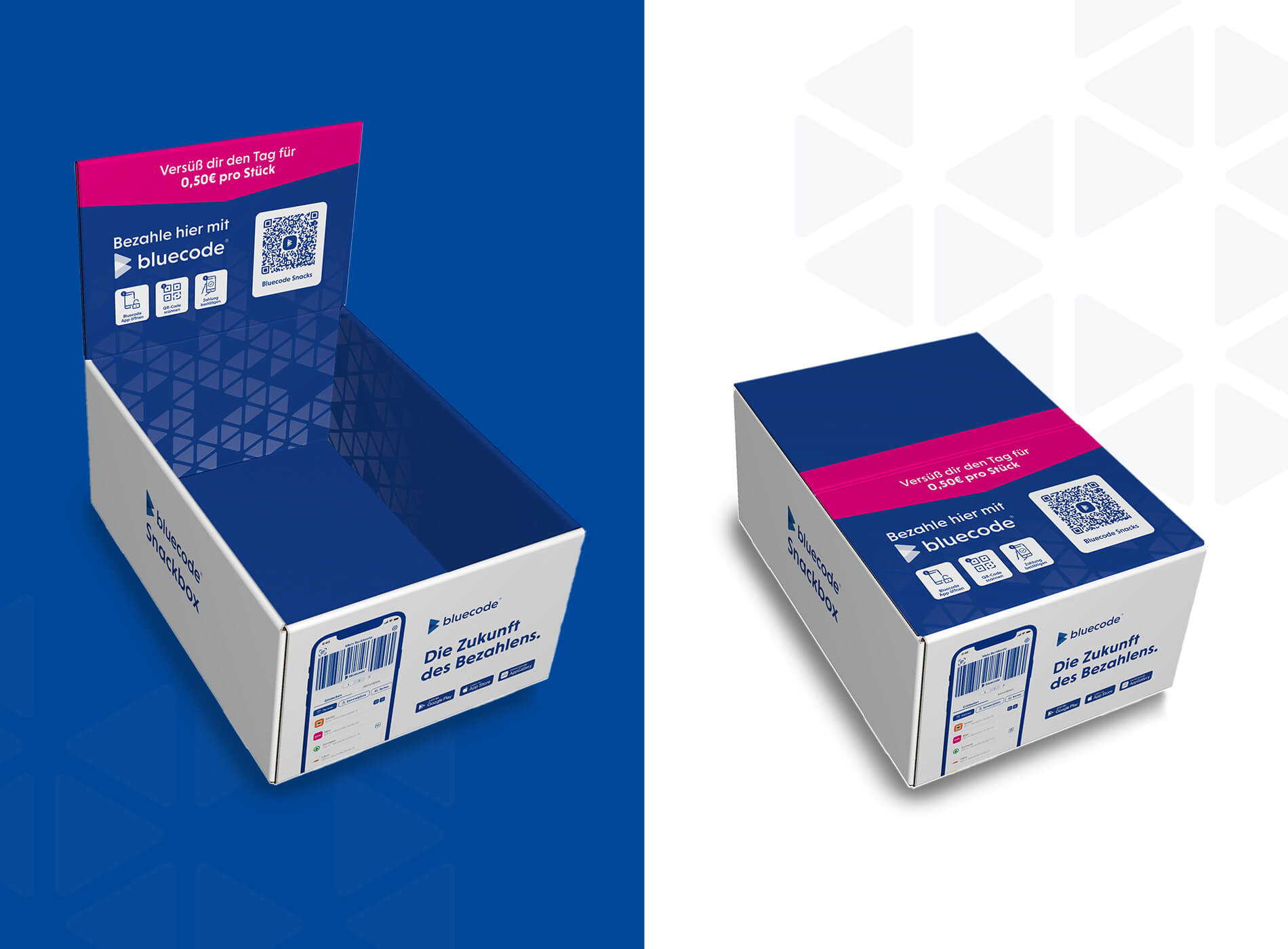 Bluecode Bluebox Snackbox Grafikdesign