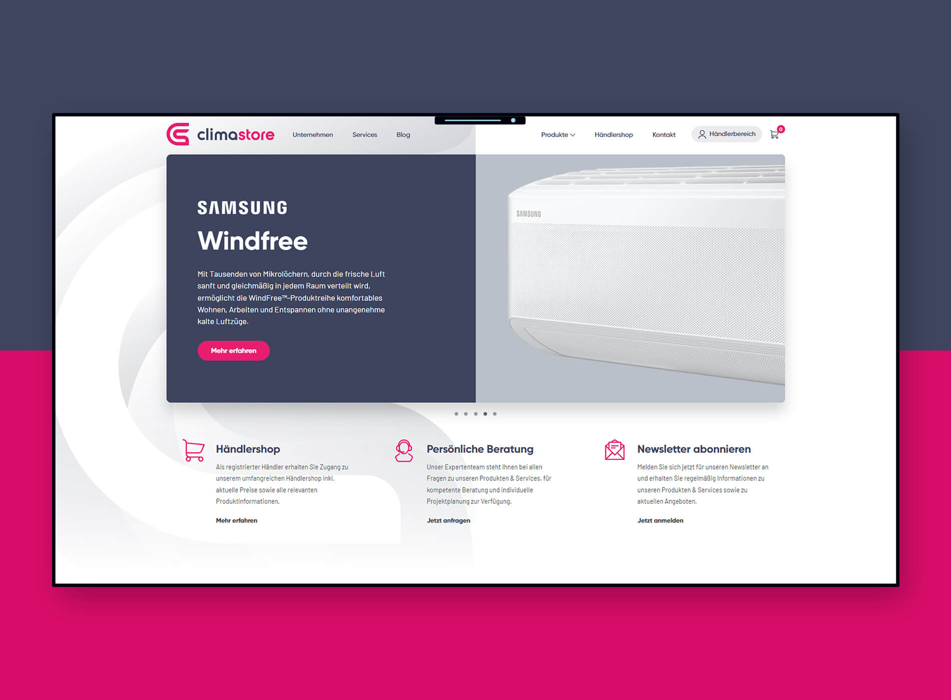 Climastore Webdesign