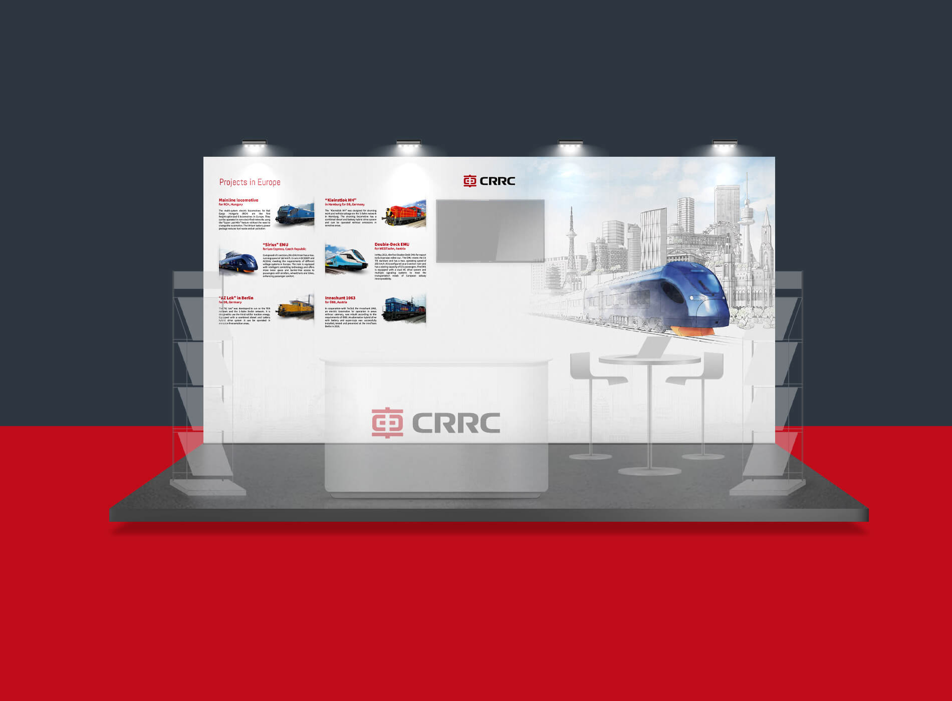 CRRC Messestand Grafikdesign