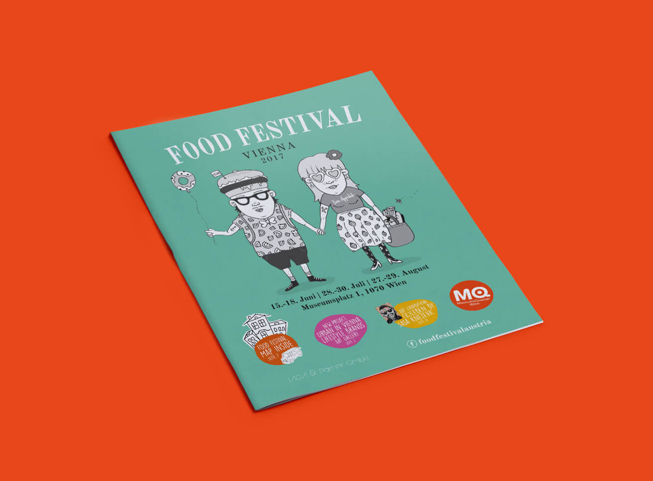 Food Festival Broschüre Grafikdesign