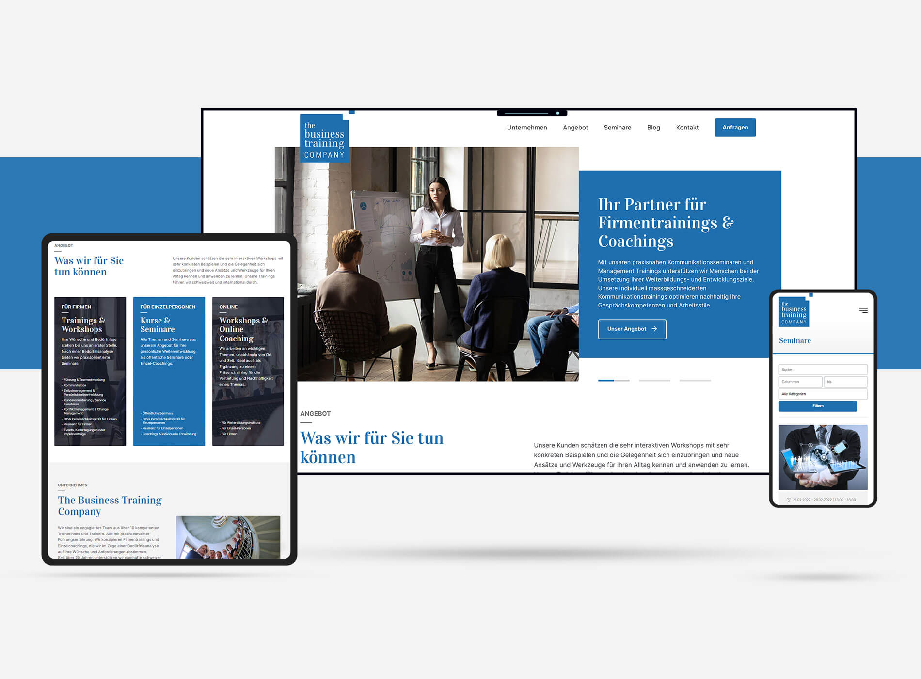 The Business Training Company Web Grafikdesign