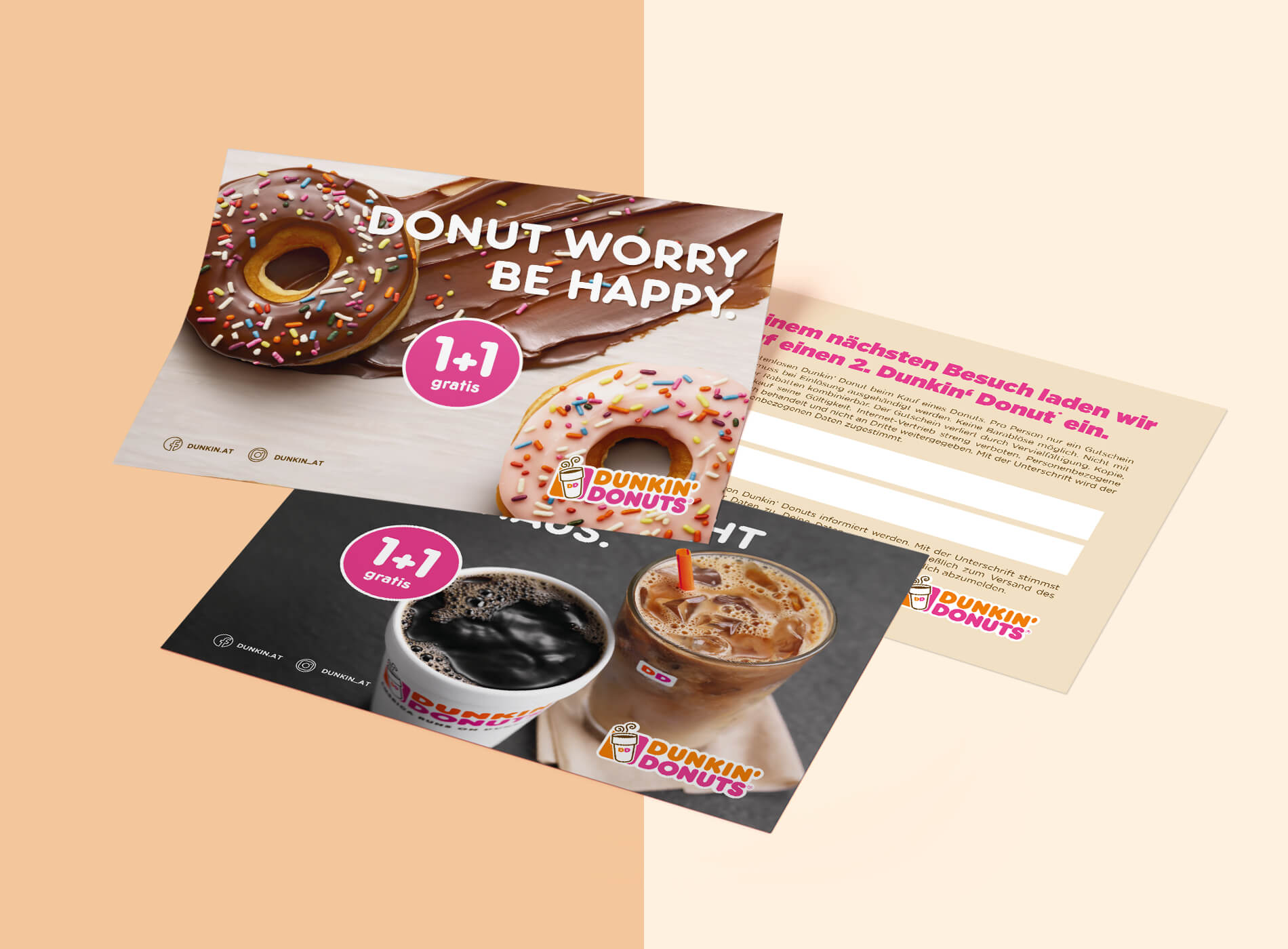 Dunkin Donuts Gutschein Grafikdesign