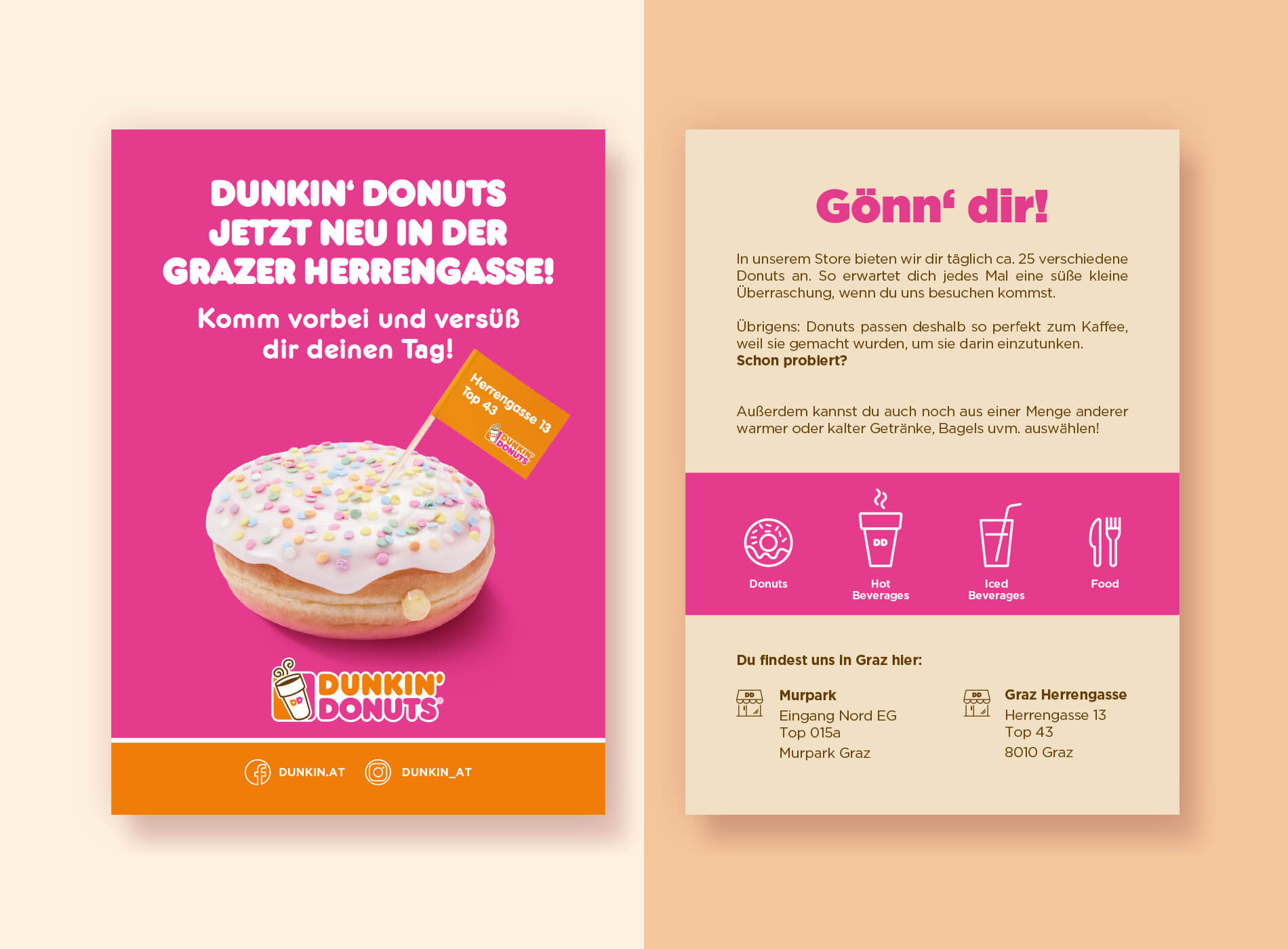 Dunkin Donuts Flyer Grafikdesign