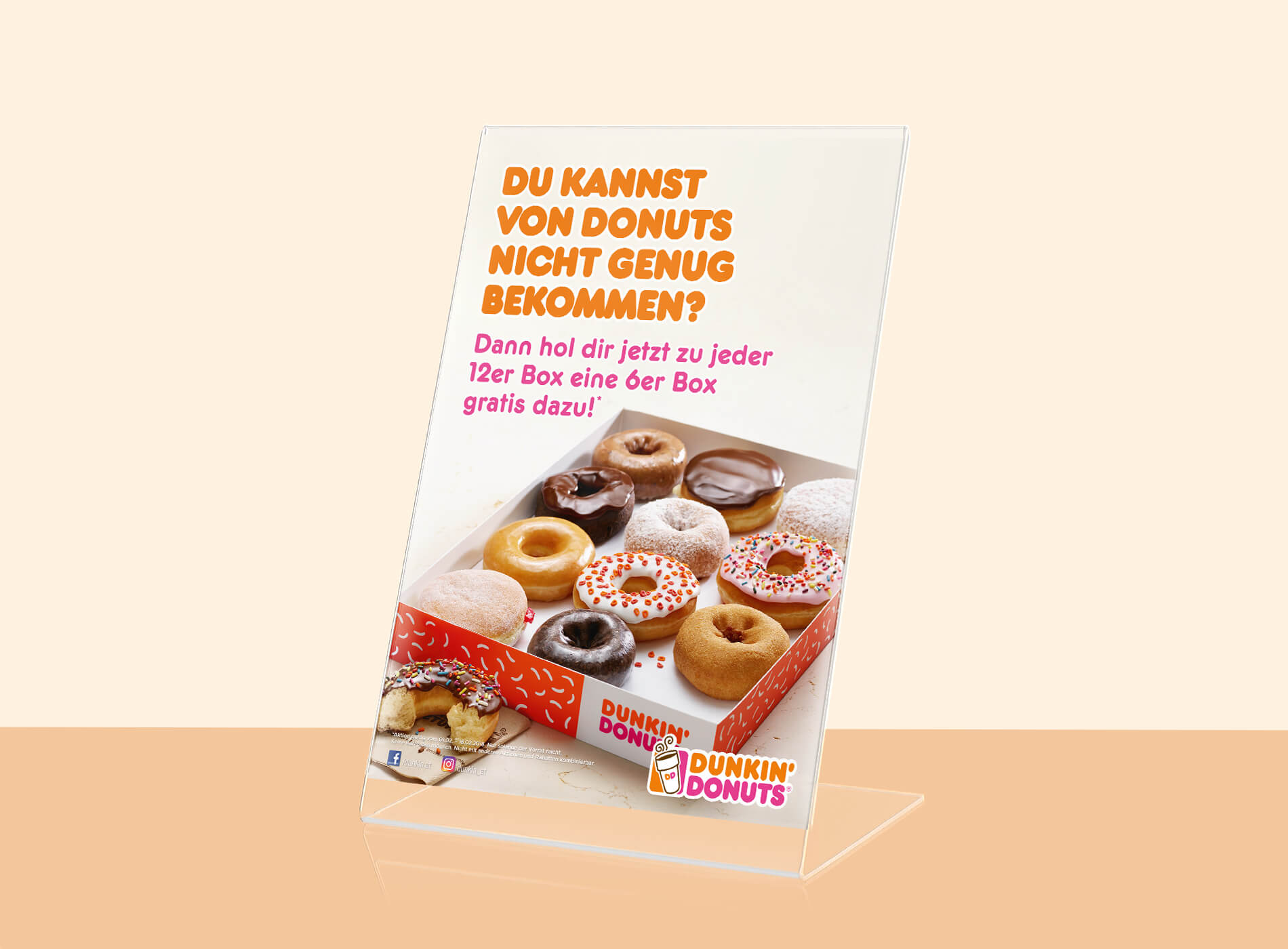 Dunkin Donuts Aufsteller Grafikdesign