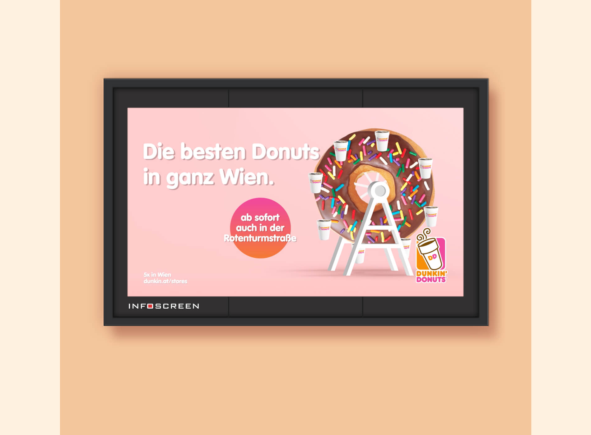Dunkin Donuts Infoscreen Grafikdesign