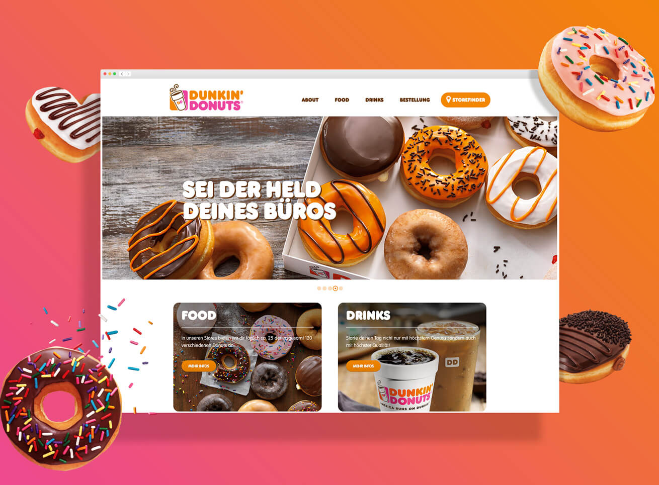 Dunkin Donuts Webdesign