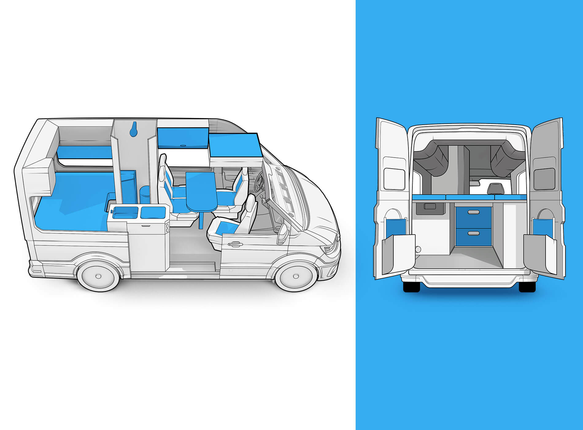 Holidayvans Illustration Grafikdesign