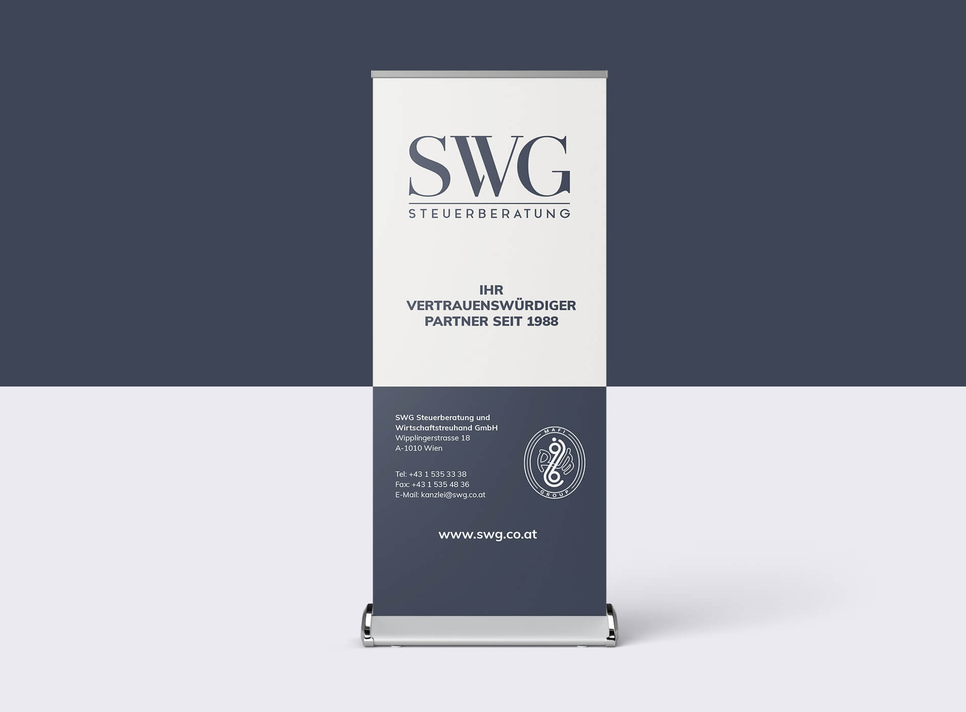 SWG Steuerberatung Rollup Grafikdesign