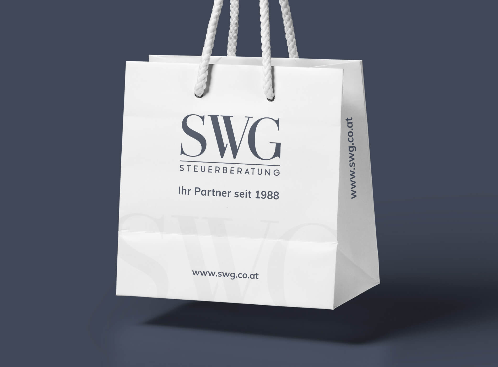 SWG Steuerberatung Papiertasche Grafikdesign