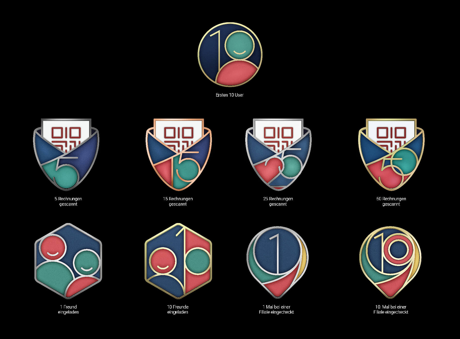 McShark App Badges Grafikdesign