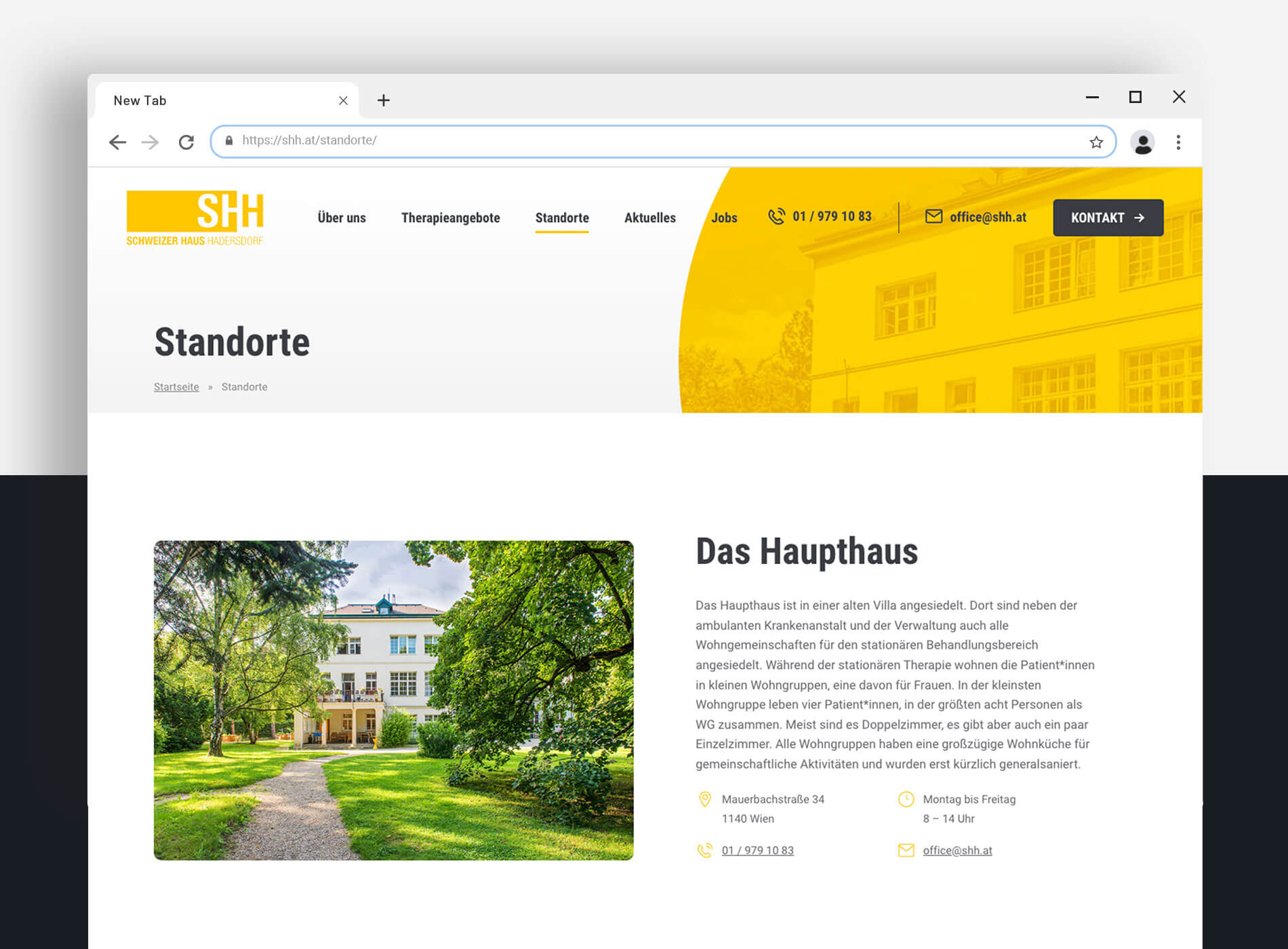 Schweizer Haus Hadersdorf Web Grafikdesign