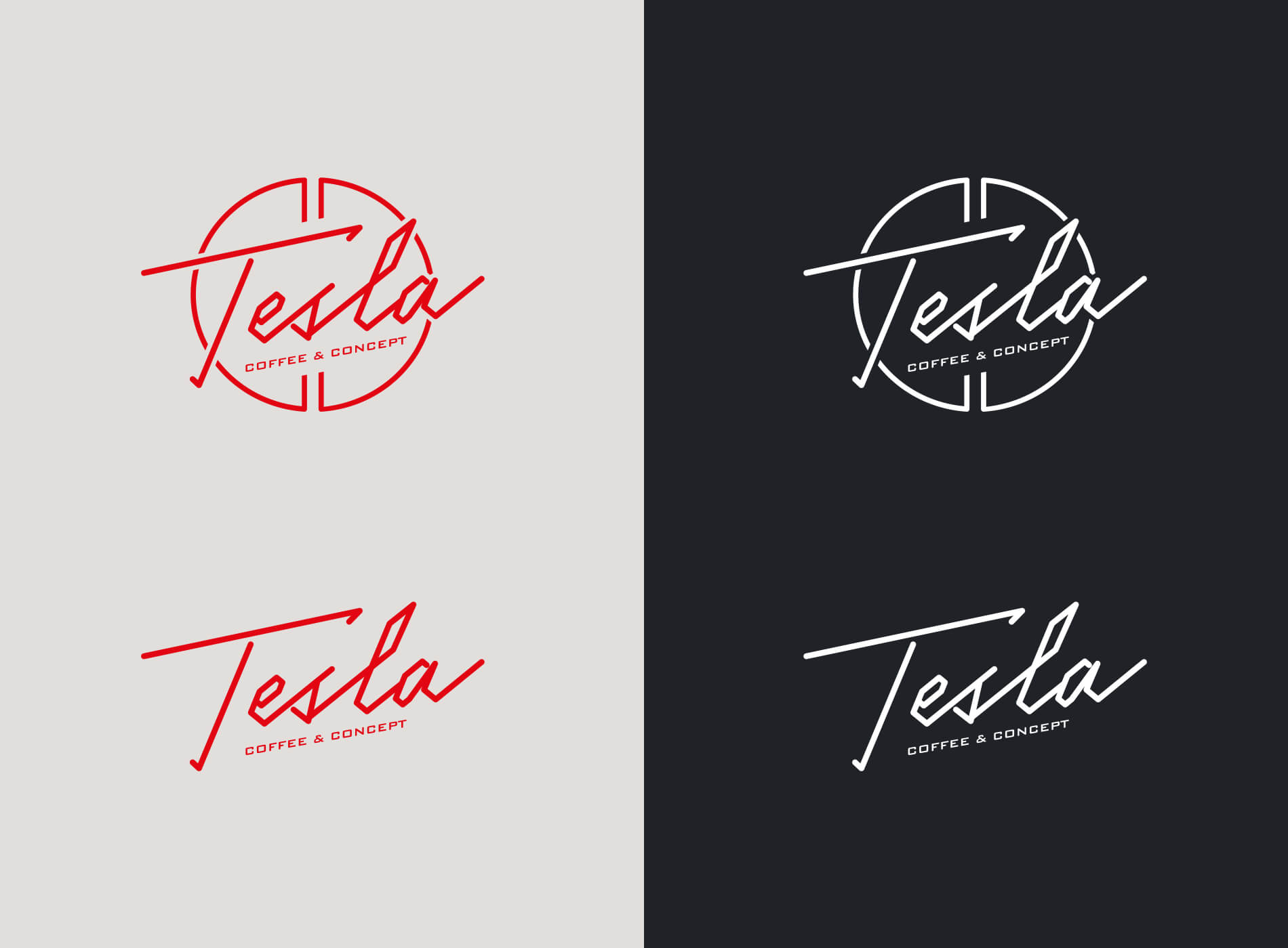 Tesla Coffee Logo Grafikdesign
