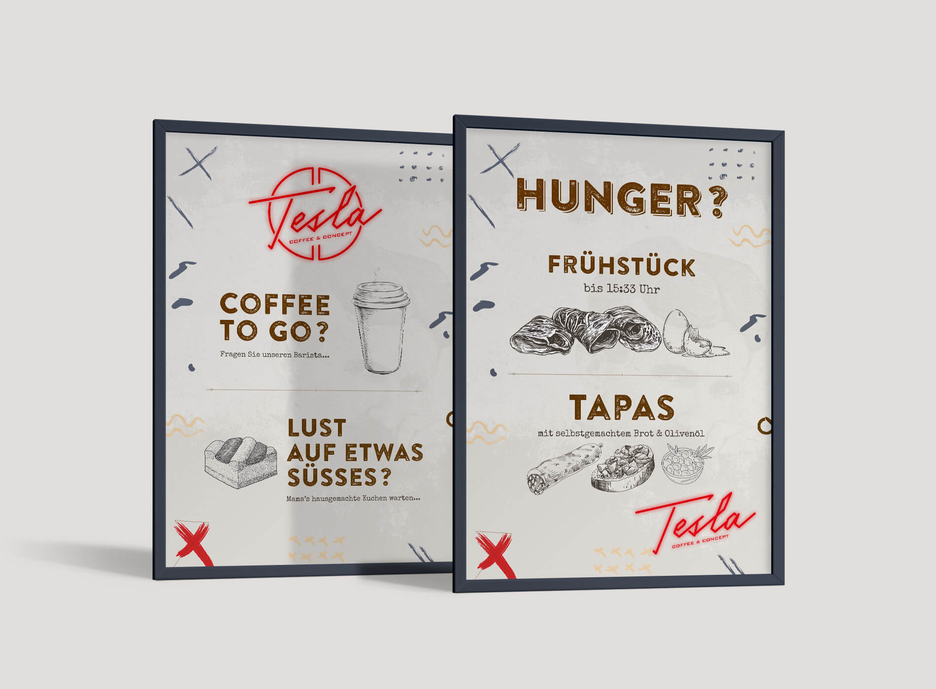 Tesla Coffee Poster Grafikdesign