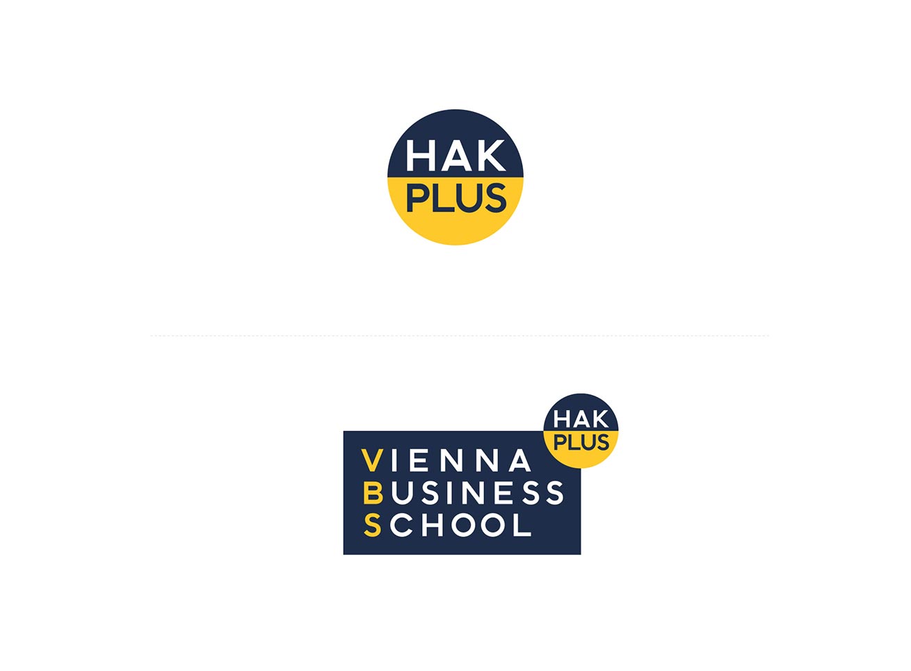 Vienna Business School HAK Plus Logo Grafikdesign