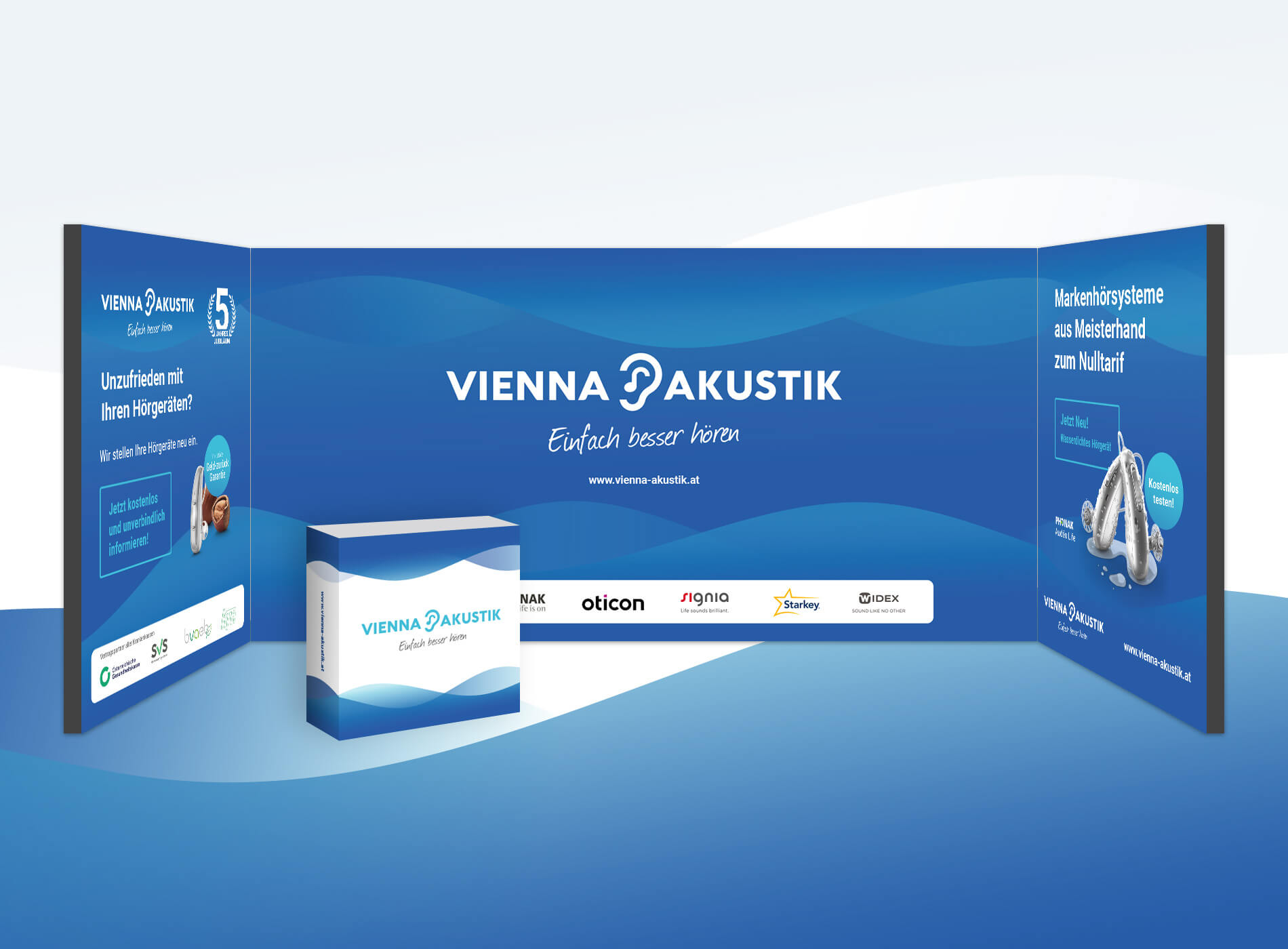 Vienna Akustik Messewand Grafikdesign