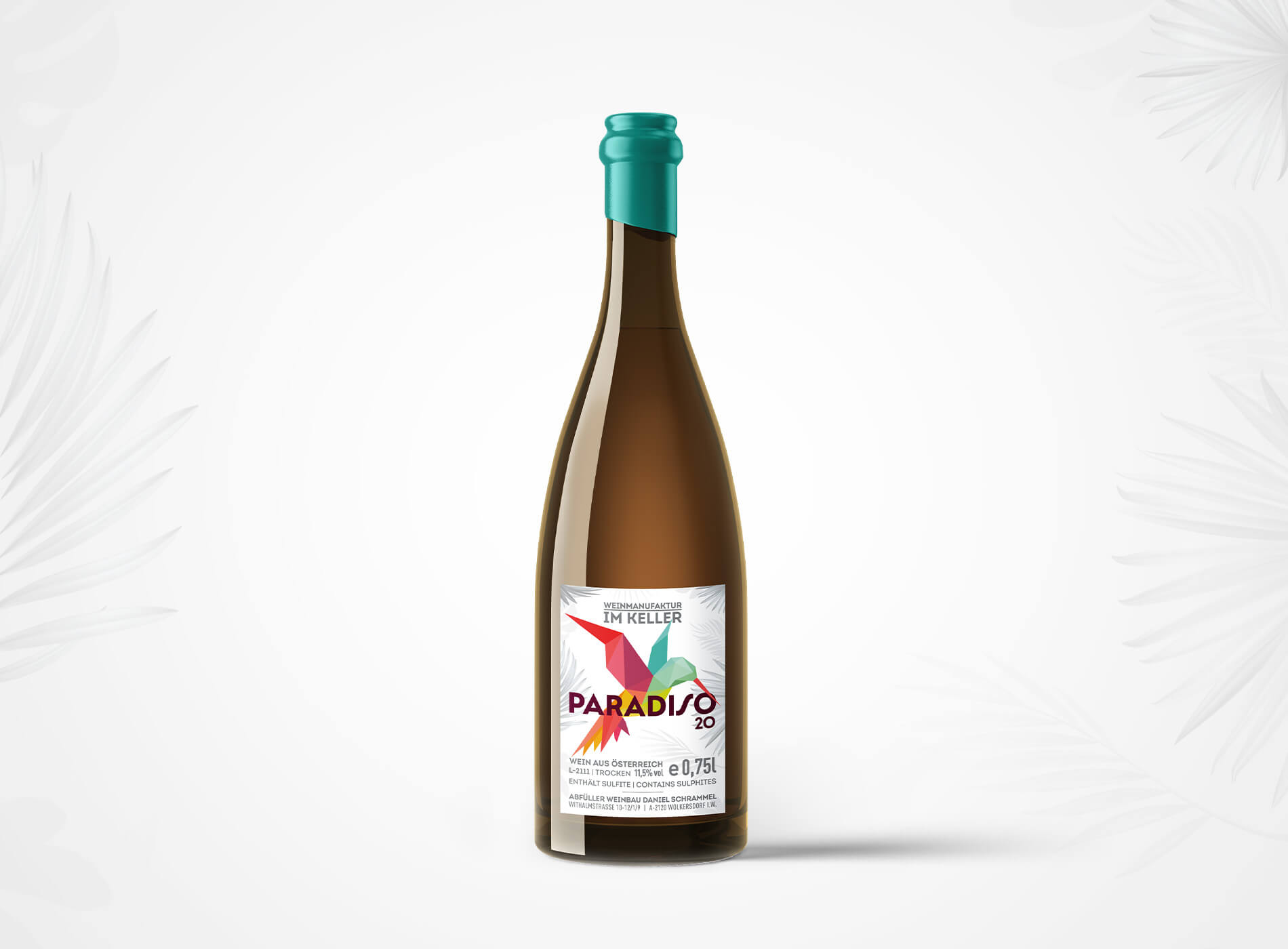 Wein im Keller Paradiso Etikett Grafikdesign
